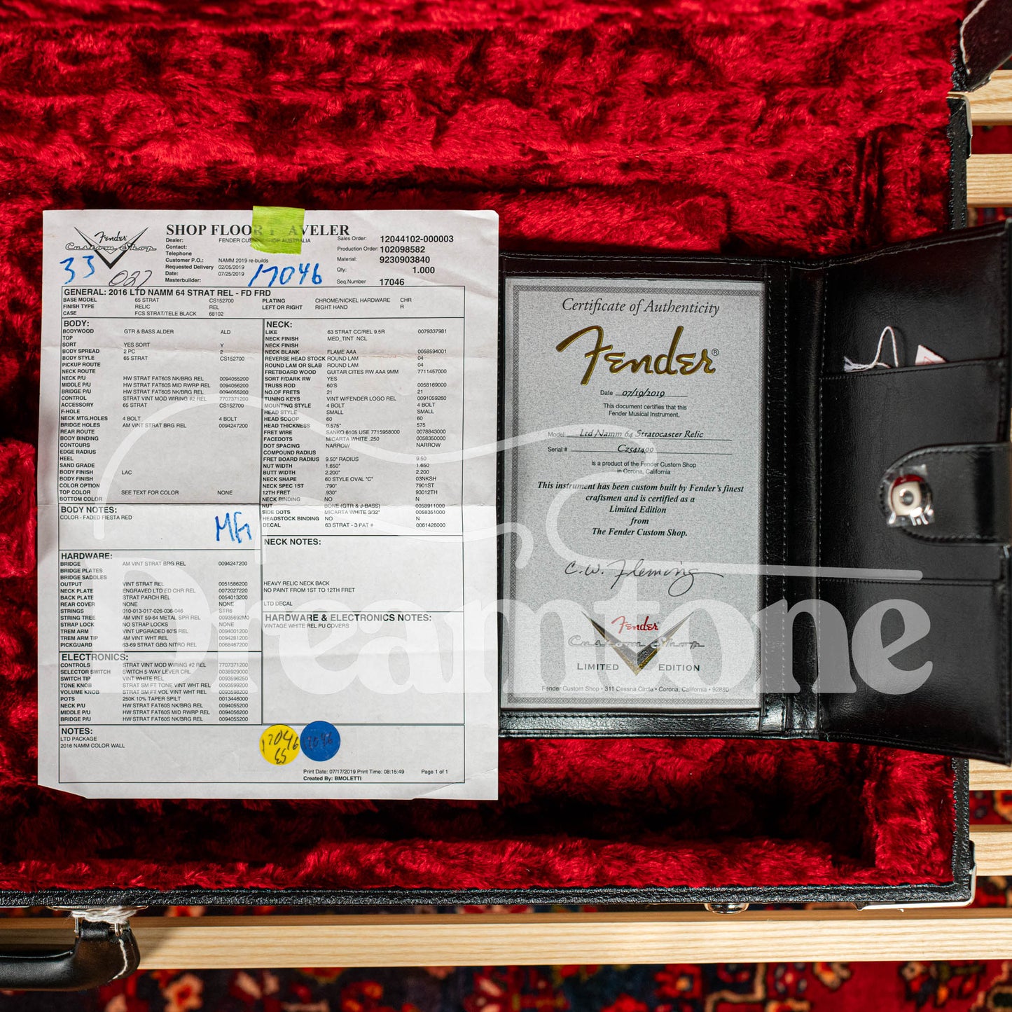 Fender Custom Shop NAMM '64 Stratocaster Faded Fiesta Red 2019 + $1,500